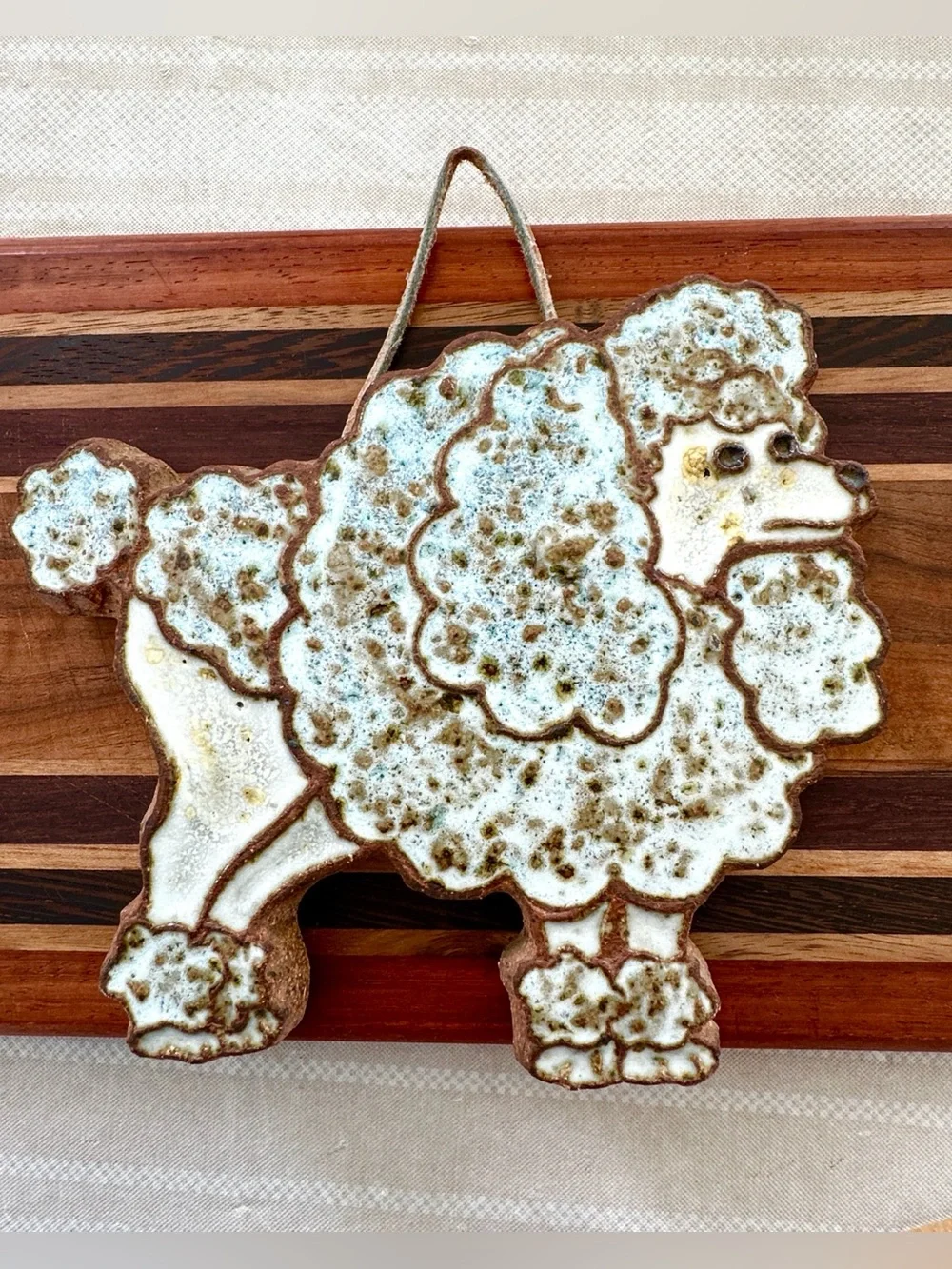 MCM Poodle Trivet by Victoria Littlejohn Ceramics. 1964 Vintage